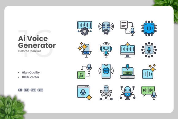 Ai Voice Generator Color Icons