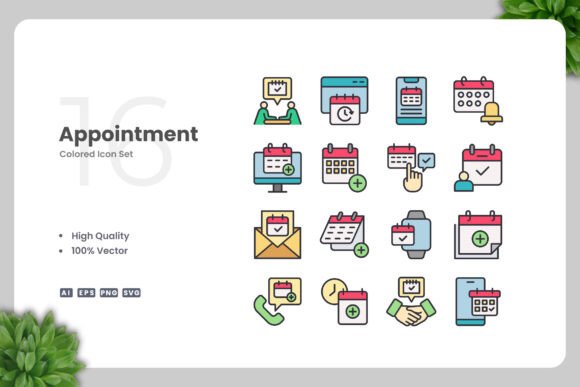 Appointment Color Icons Graphics