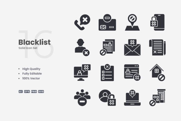 Blacklist Solid Icons for Graphics and Icons
