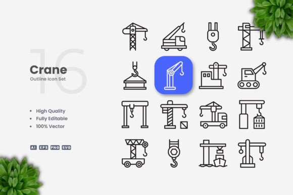 Crane Icons: Graphics for Real Business Use