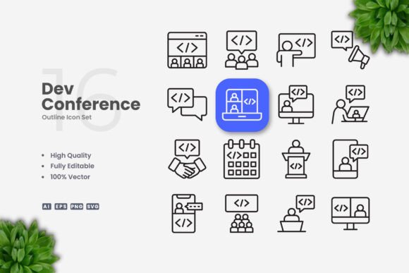 Dev Conference Icons: Graphics and Icons for Local Business