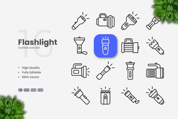 Flashlight Icons: Graphics and Icons for Modern Design