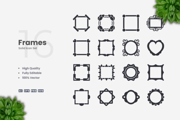 Frames Solid Icons: Graphics and Icons for Modern Design