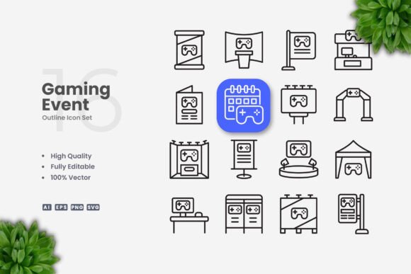 Gaming Event Icons: Graphics and Icons for Local Branding