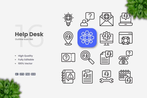 Help Desk Icons: Graphics and Icons for Modern Design