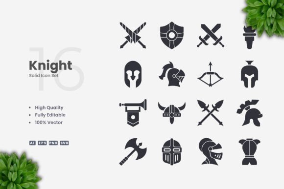 Knight Solid Icons: Graphics and Icons for Clean Design