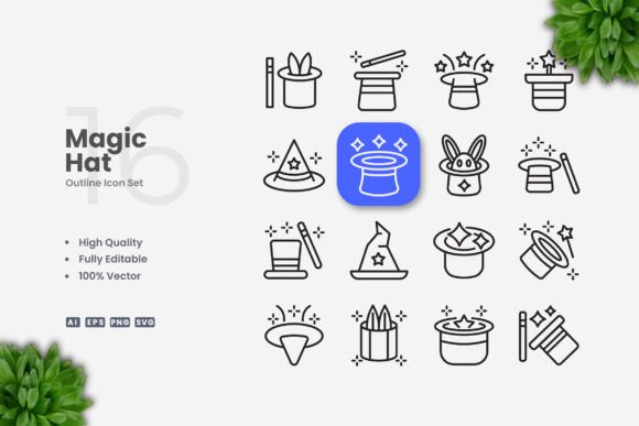 Magic Hat Icons: Graphics for Every Project