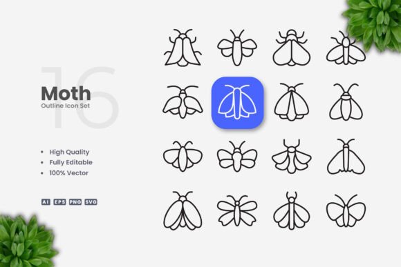 Moth Icons: Graphics for Creative Selling