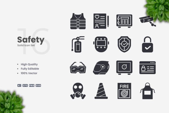 Safety Solid Icons: Graphics for Real Business