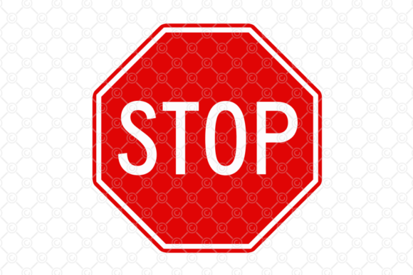 Stop Sign SVG, Red Traffic Sign SVG, 001