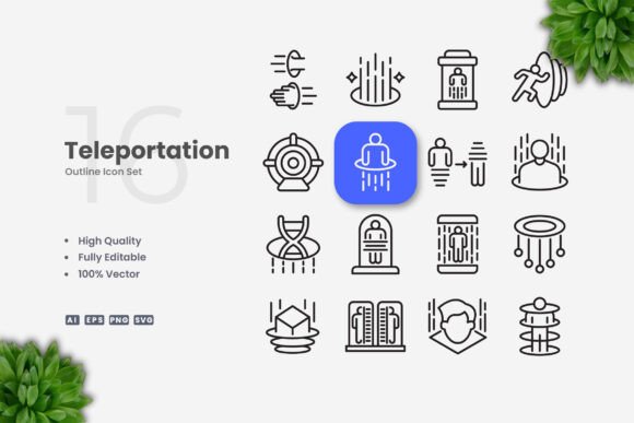 Teleportation Icons for Creative Crafts